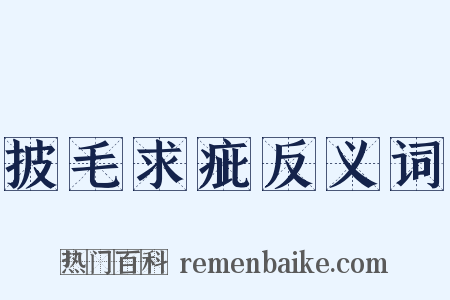披毛求疵反义词是什么意思的图片